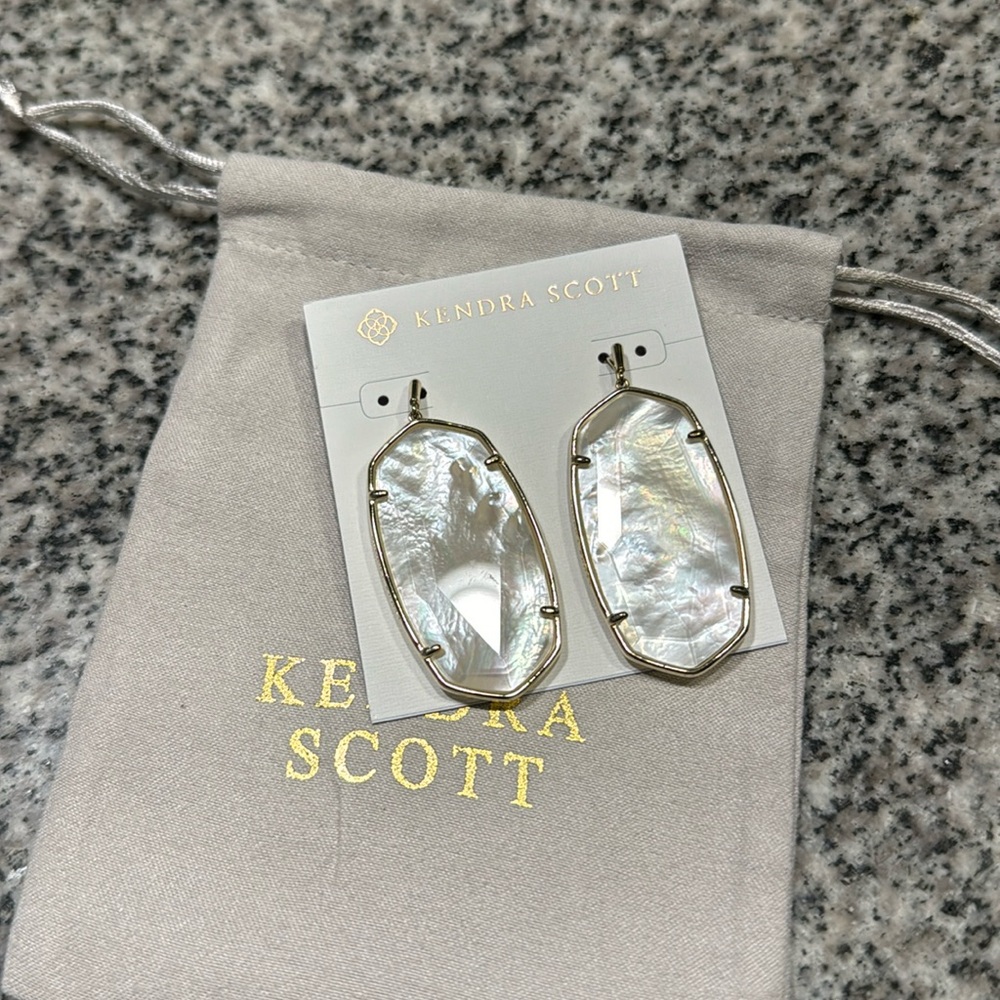 Kendra Scott Iridescent Silver Earrings